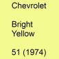 Preview: Chevrolet, Bright Yellow, 51 (1974).